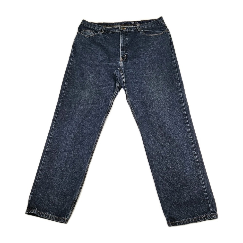 Eddie Bauer Mens 42x32 Jeans Straight Classic Fit Dark Wash Blue Denim 5740